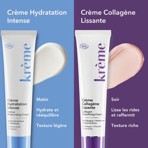 Crème Hydratation Intense vs Crème Collagène Lissante 