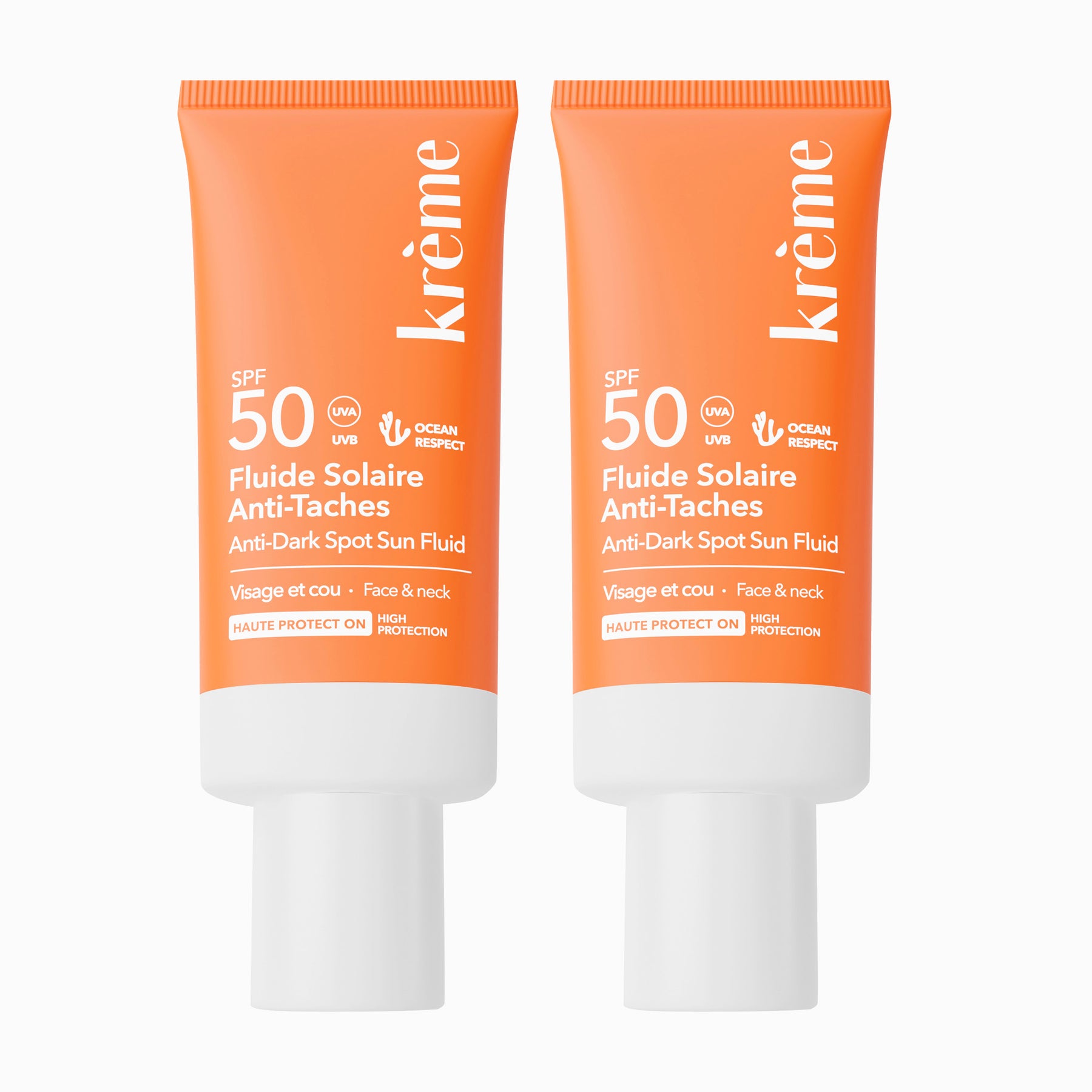 Duo crème solaire visage anti taches