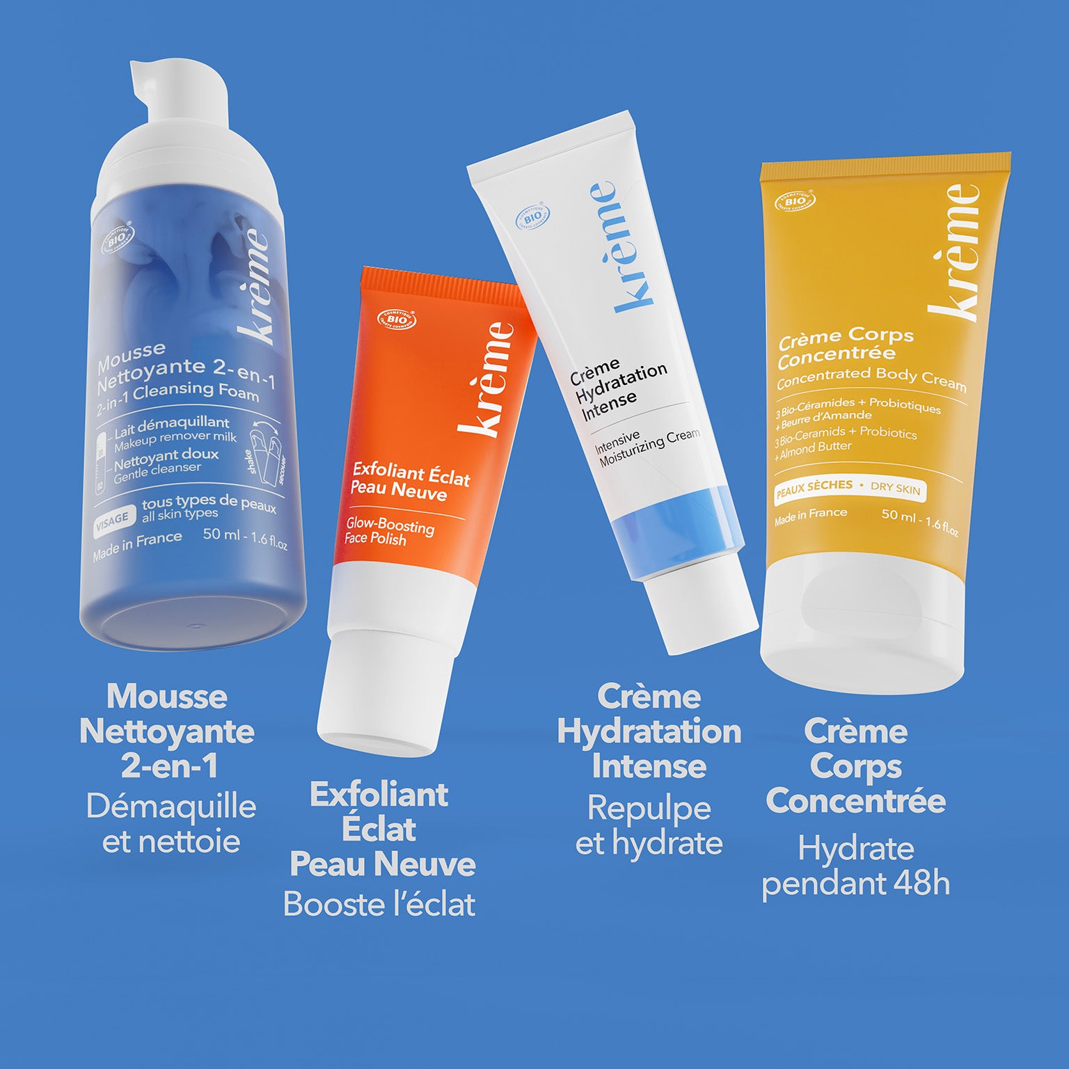 Kreme kit voyage produits contenus