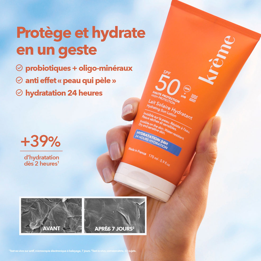 Hydratation Lait Solaire Krème