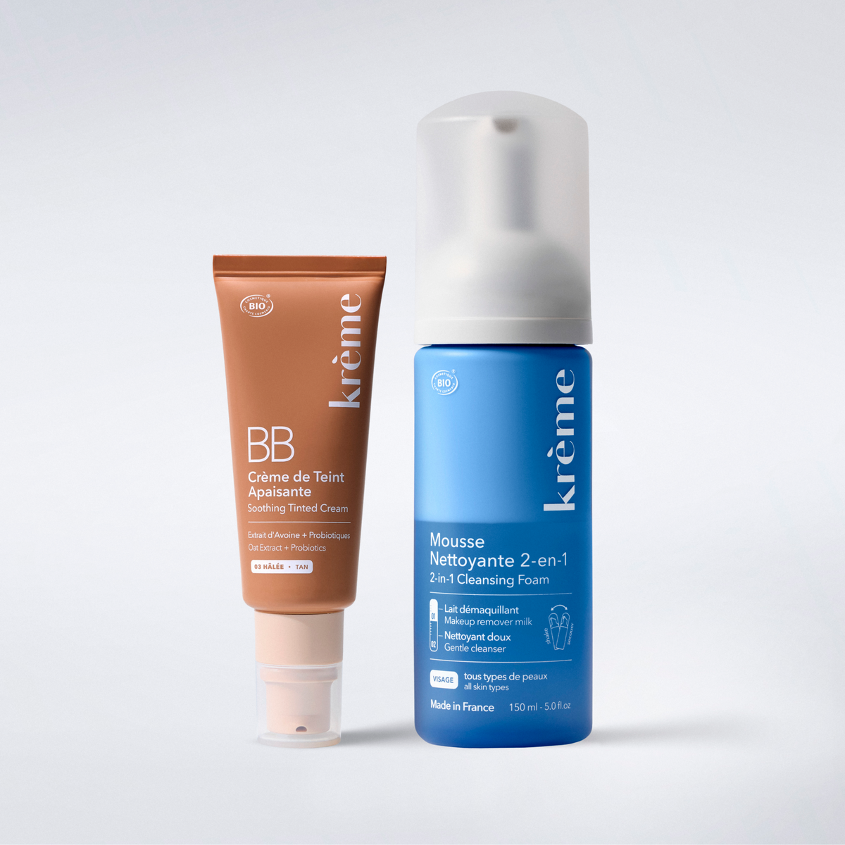 Duo Mousse Nettoyante et BB Crème Apaisante