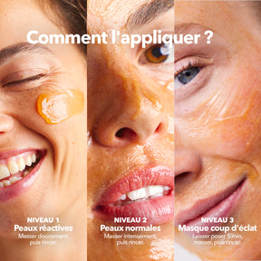 Gommage Eclat Peau Neuve Application