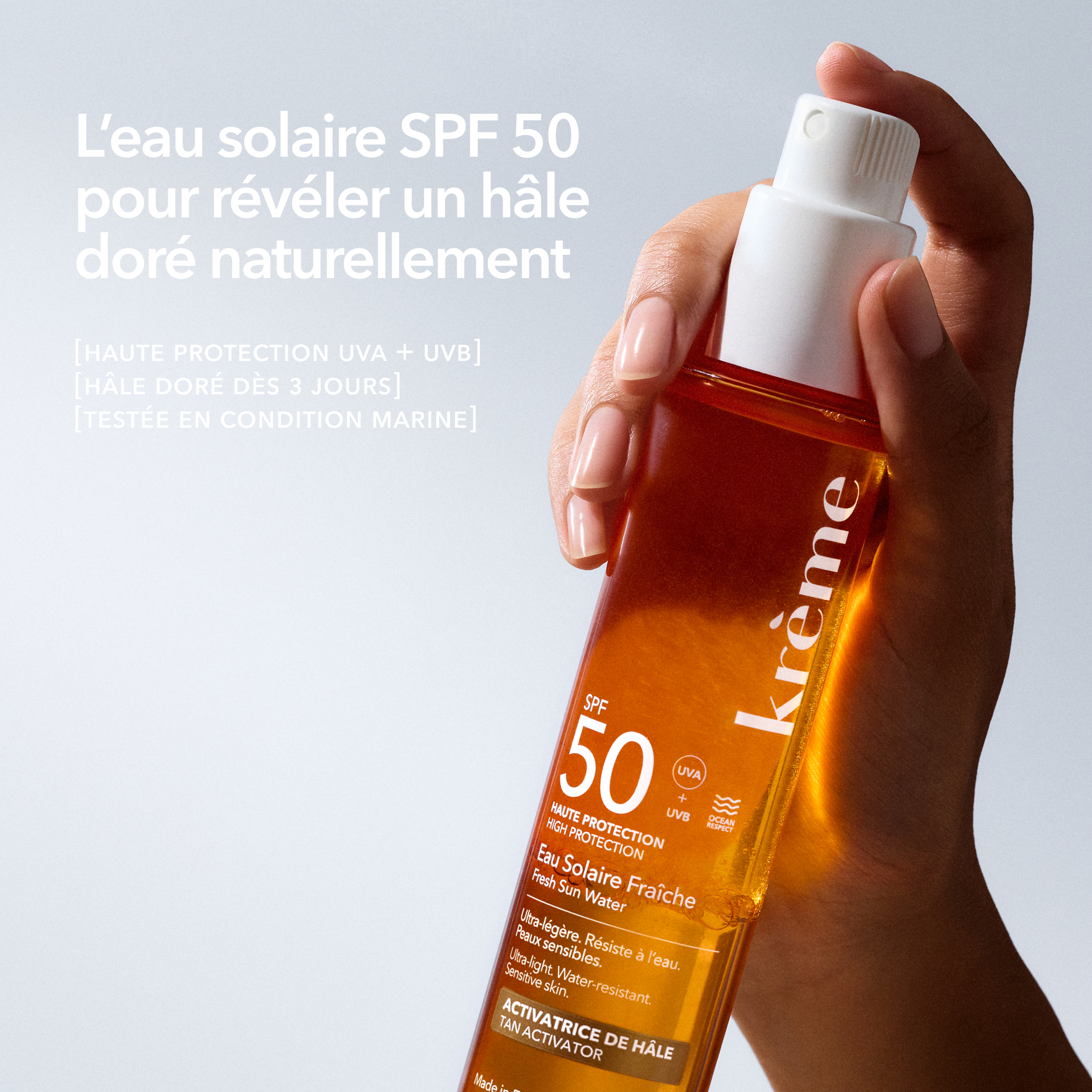 Eau Solaire SPF 50 Hâle Doré