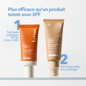 Duo Fluide Solaire Anti-Taches et BB Crème Apaisante