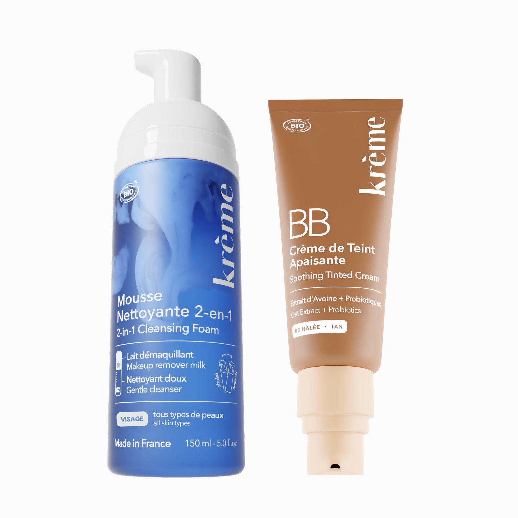 Duo Mousse Nettoyante et BB Crème Apaisante