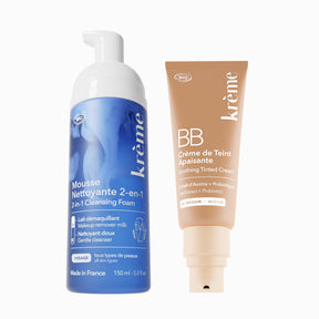 Duo Mousse Nettoyante et BB Crème Apaisante