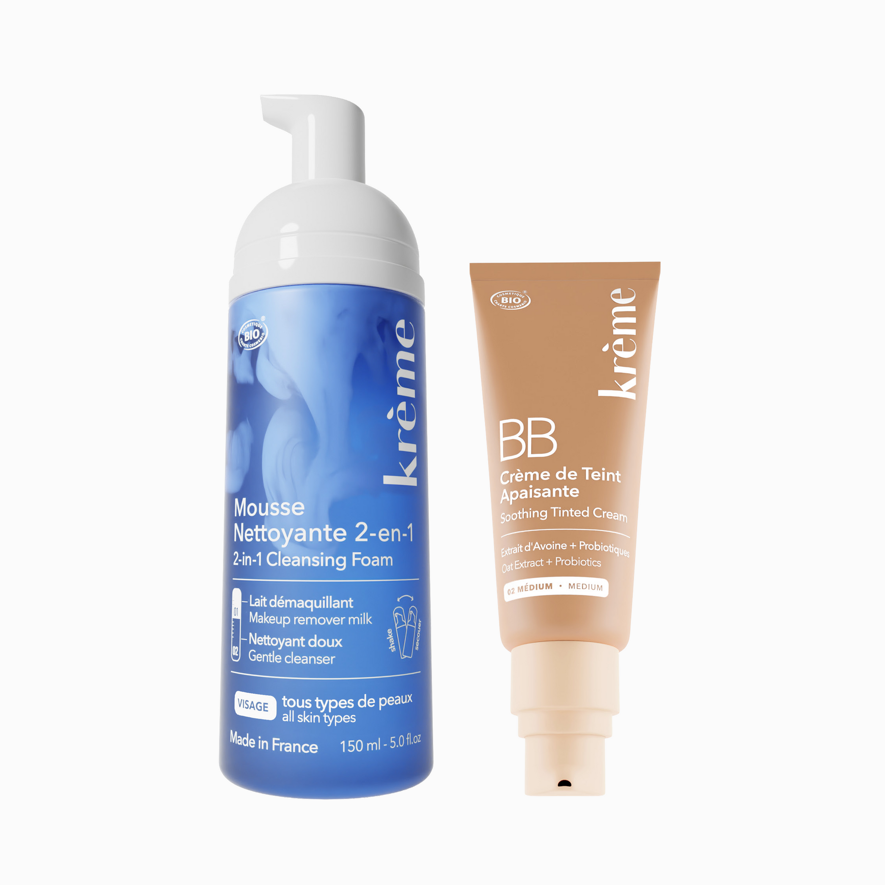 Duo Mousse Nettoyante et BB Crème Apaisante