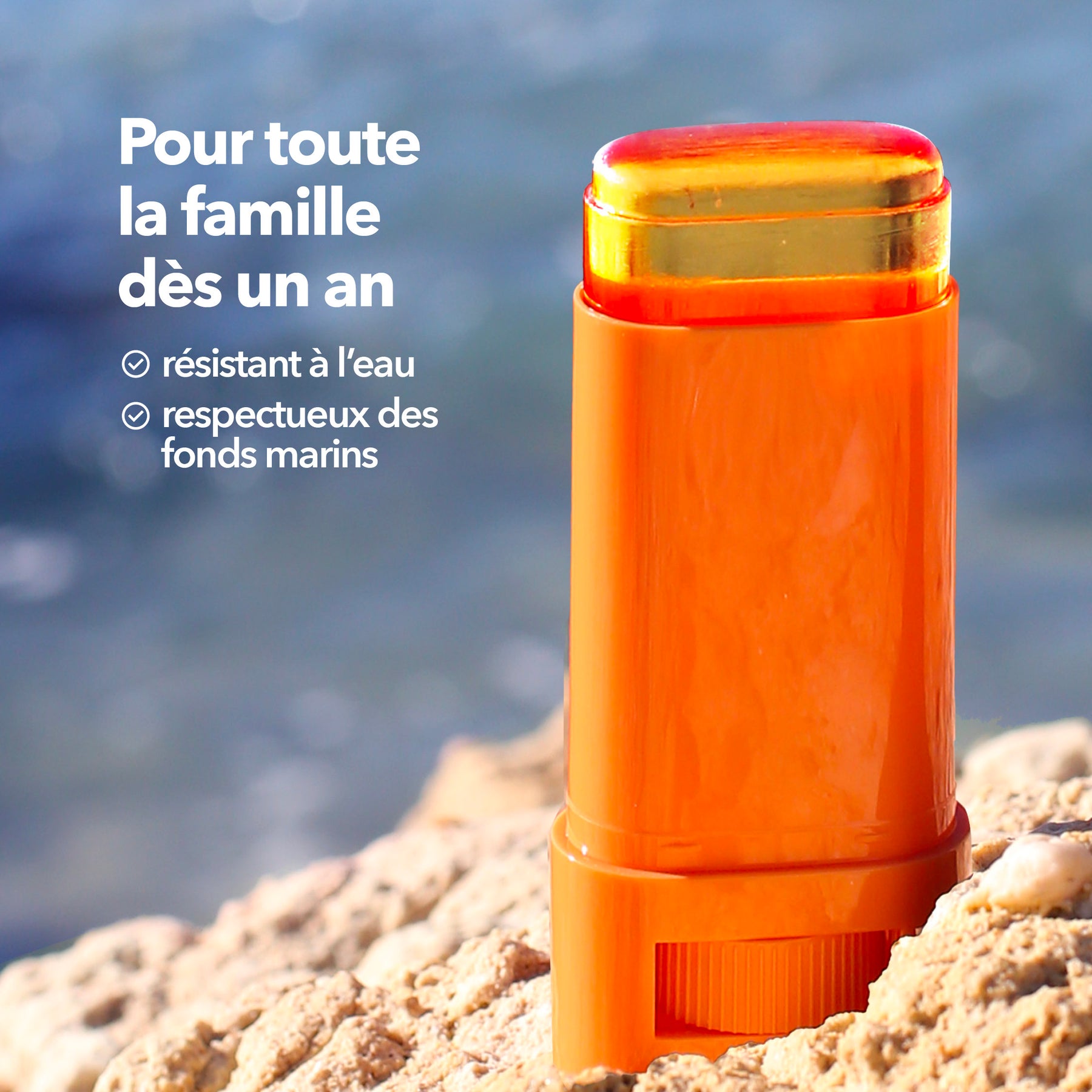 Stick Solaire Invisible Famille Résistant Eau