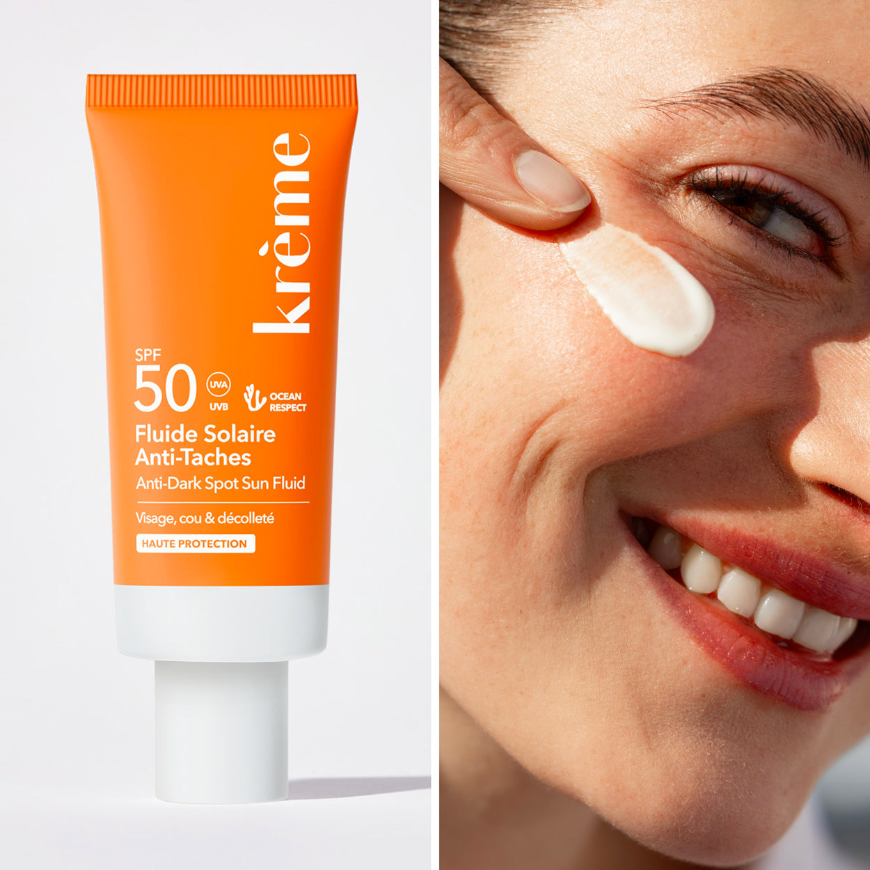 Crème solaire visage anti taches